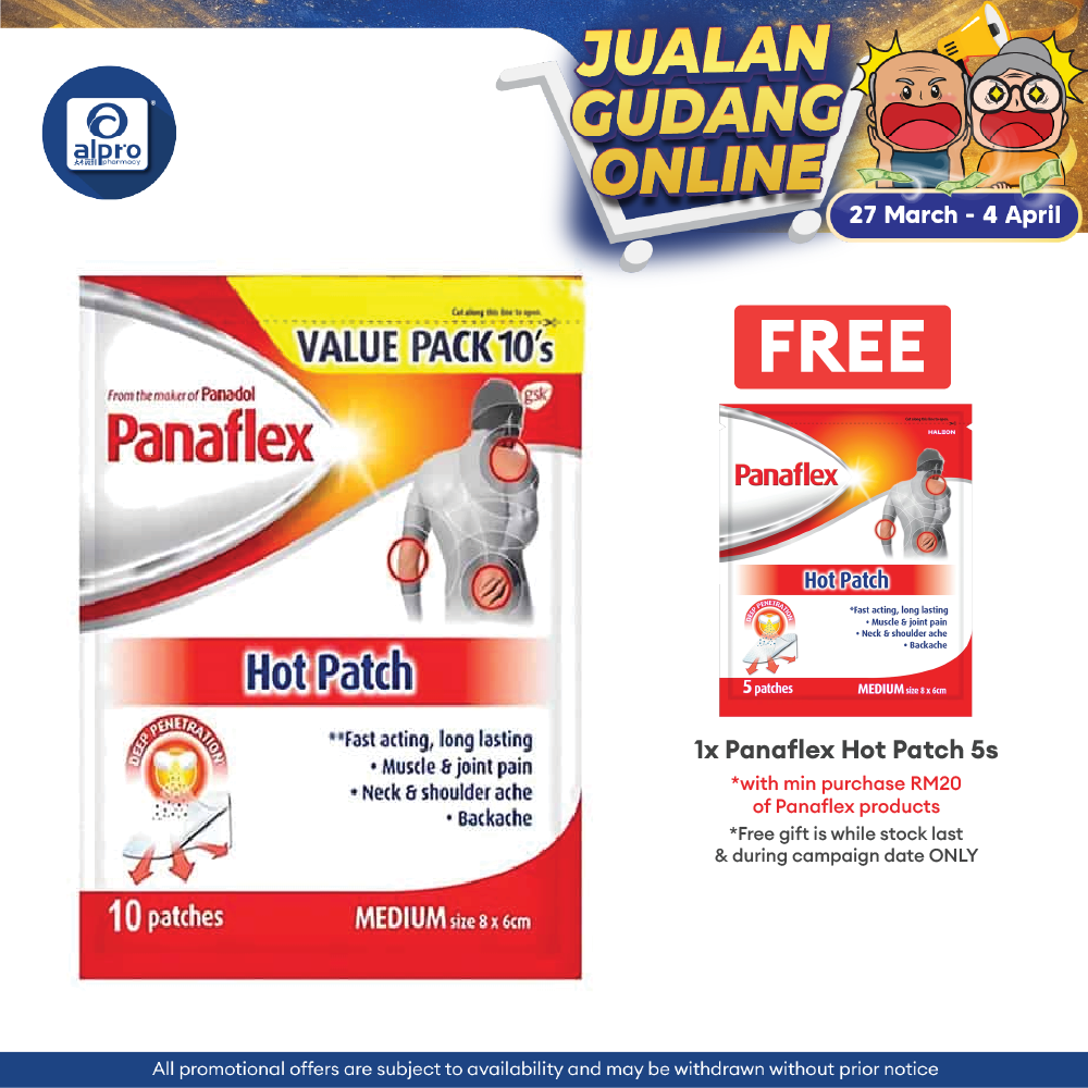 Panaflex Hot Patch 10s Value Pack | Provides Temporary Muscular Relief Protectist