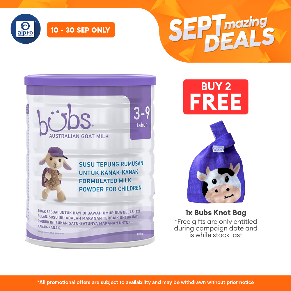 Bubs Goat Junior Nutrition Stage 4 (3-9 years old) 800g | Australian Imported Goat Milk Alpro Pharmacy