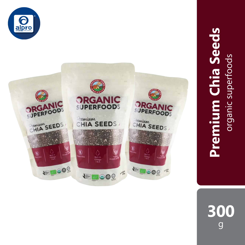 CFO Organic Chia Seed Mexico - 300g X 3 Promo Country Farm Organics