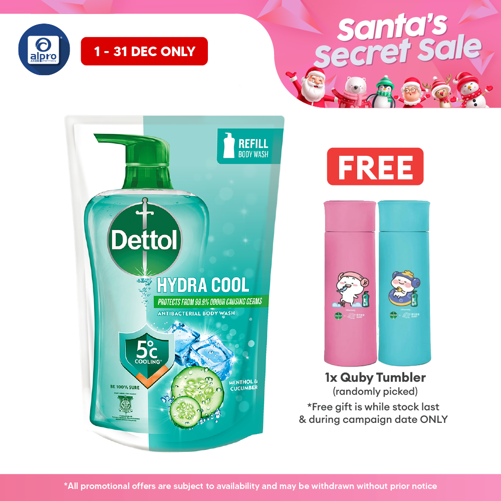 Dettol Shower Gel Hydracool Refill Pouch 800ml |  Refreshing & Cooling Dettol