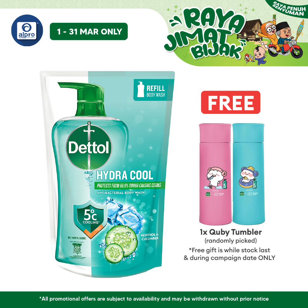 Dettol Shower Gel Hydracool Refill Pouch 800ml |  Refreshing & Cooling Dettol