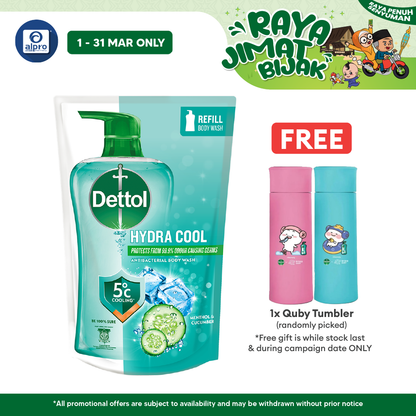 Dettol Shower Gel Hydracool Refill Pouch 800ml |  Refreshing & Cooling Dettol