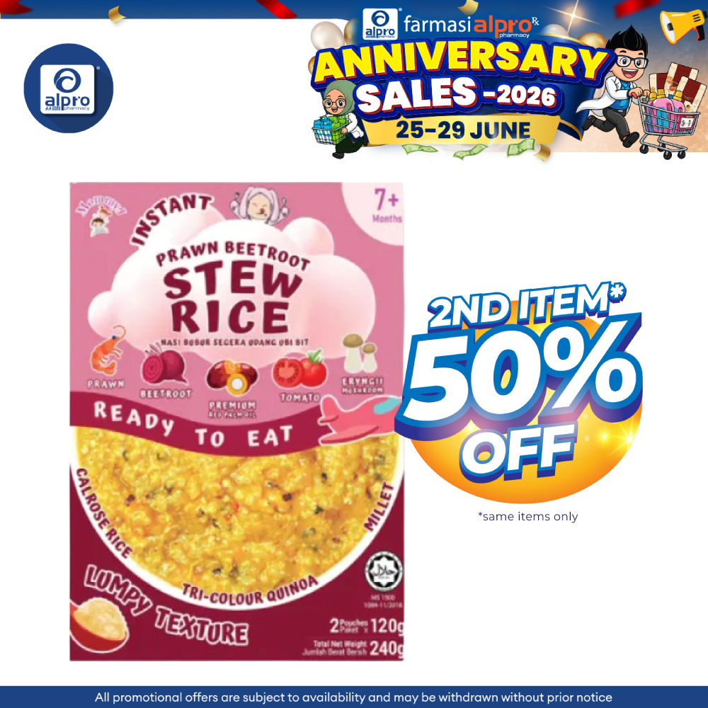 MommyJ Instant Prawn Beetroot Stew Rice 240g | Support Growth And Development MOMMY J