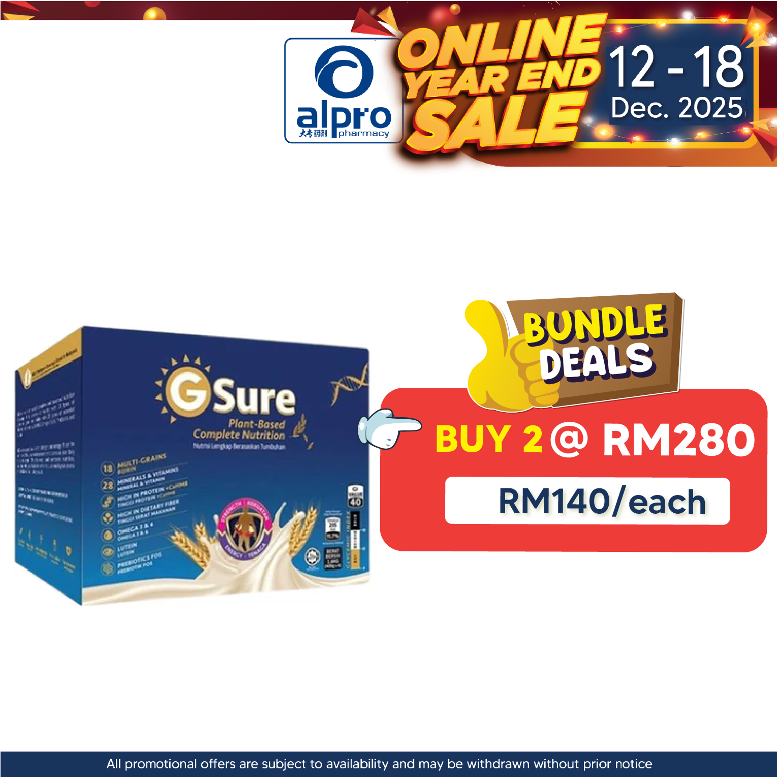 Good Morning GSure Plant-Based Refill Pack 1.6kg | Promotes Healthy Bowel Movement