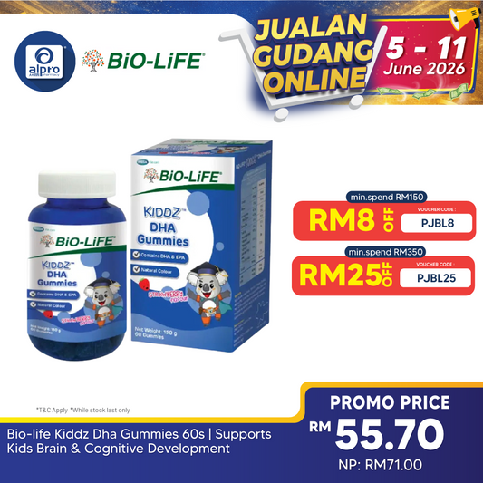 Bio-life Kiddz Dha Gummies 60s | Supports Kids Brain & Cognitive Development Bio-life