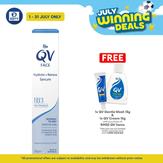 QV Face Hydrate And Renew Serum 30g | Helps Visibly Reduce Wrinkle Surface QV