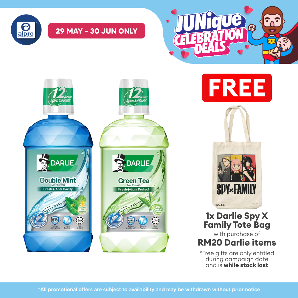Darlie Mouth Rinse 500ml (Double Mint/ Green Tea) | Long Lasting Freshness Darlie
