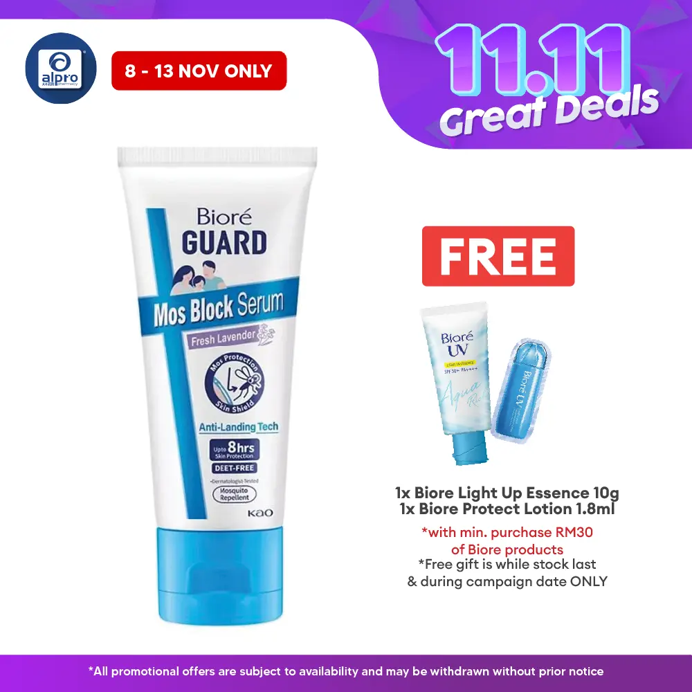 Biore Guard Mos Block Serum Fresh Lavender | Mosquito Repellent Alpro Pharmacy