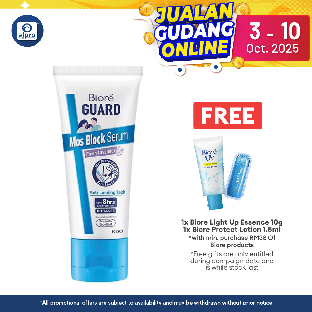 Biore Guard Mos Block Serum Fresh Lavender | Mosquito Repellent Alpro Pharmacy