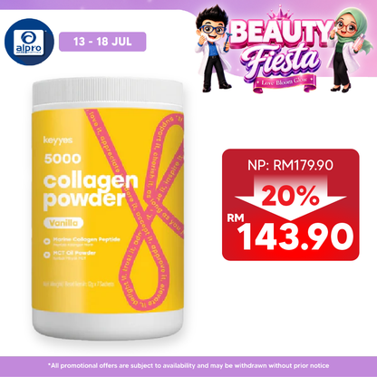 Keyyes 5000mg Collagen Vanilla + MCT Oil (400g) | Optimise Health and Beautify Keyyes