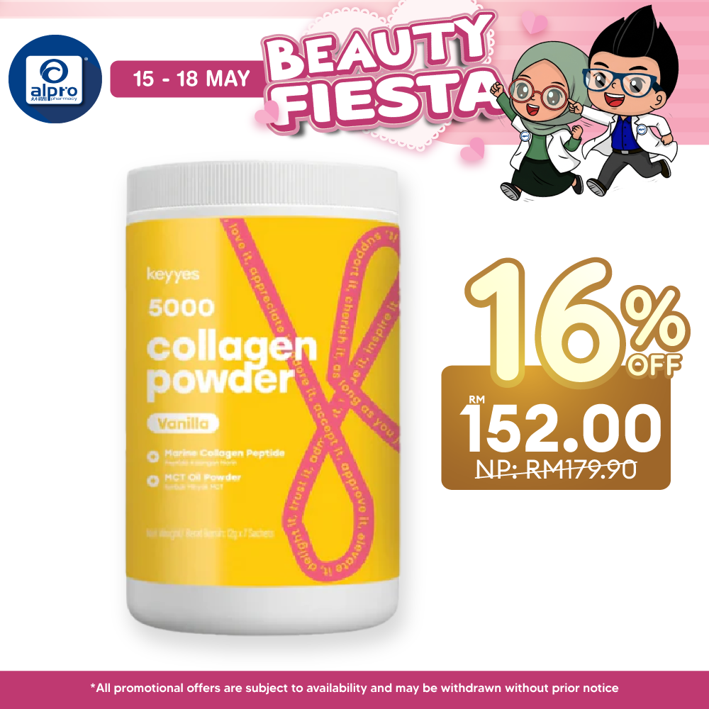 Keyyes 5000mg Collagen Vanilla + MCT Oil (400g) | Optimise Health and Beautify Keyyes