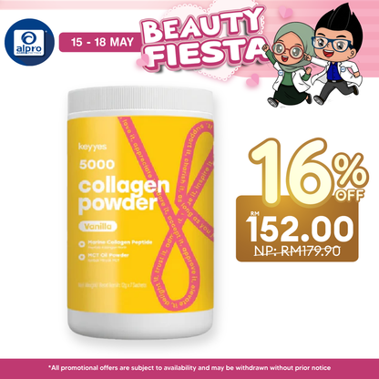 Keyyes 5000mg Collagen Vanilla + MCT Oil (400g) | Optimise Health and Beautify Keyyes