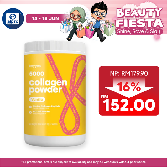 Keyyes 5000mg Collagen Vanilla + MCT Oil (400g) | Optimise Health and Beautify Keyyes
