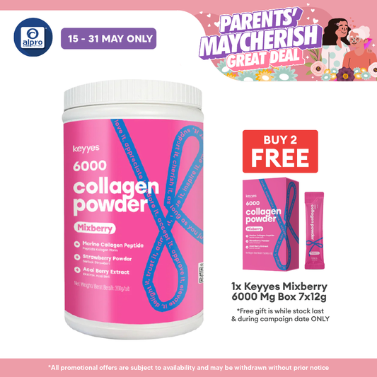 Keyyes 6000mg Collagen Mixberry with L-Cystine (360g) | Strawberry and Acai Berry Keyyes
