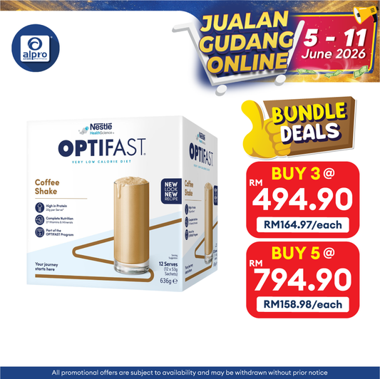 Nestle Optifast Coffee Shake 53g ×12s  | Safe & Effective Weight Lost Nestle