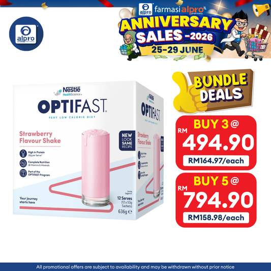 Nestle Optifast Milk Shake Strawberry 53g ×12s (New) | Safe & Effective Weight Lost Nestle