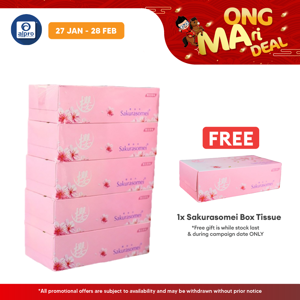 Sakurasomei Box Tissue | Sakura Scented (5 Boxes) Alpro Pharmacy