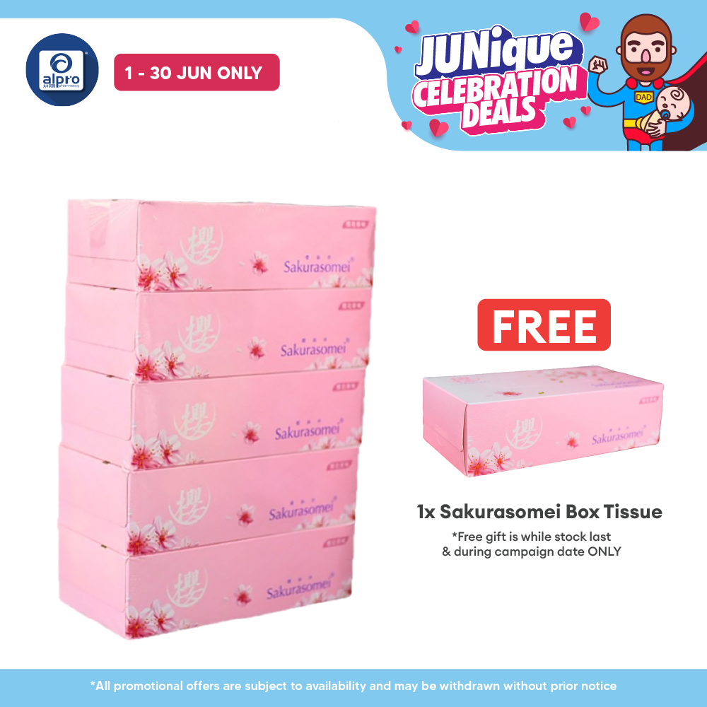 Sakurasomei Box Tissue | Sakura Scented (5 Boxes) - Alpro Pharmacy