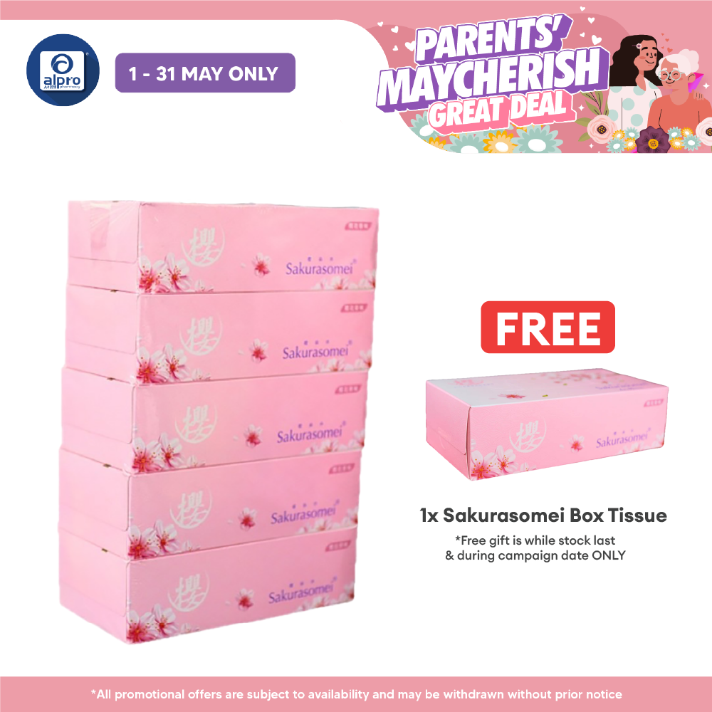 Sakurasomei Box Tissue | Sakura Scented (5 Boxes) Alpro Pharmacy