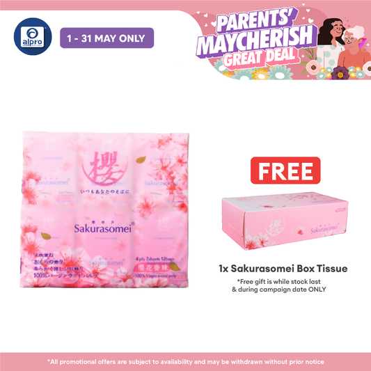 Sakurasomei Pocket Tissue | Sakura Scented (12 Soft Packs) Sakurasomei