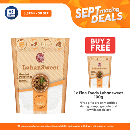 Finefoods Lohansweet 250g | Zero Glycemic Index Alpro Pharmacy