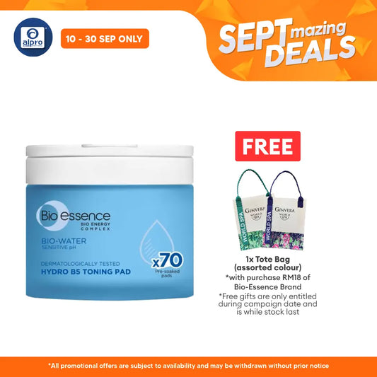 Bio-Essence Bio-Water B5 Toning Pad 70s | Hydro B5 for Sooth Skin Alpro Pharmacy