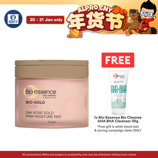 Bio-Essence Bio-Gold 24K Rose Gold Toning Pad 70s | with Ejitsu Rose Extract