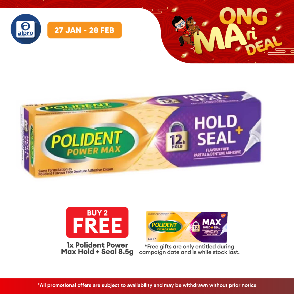 Polident Power Max Hold + Seal 70g | Protect and Extra Comfort Polident