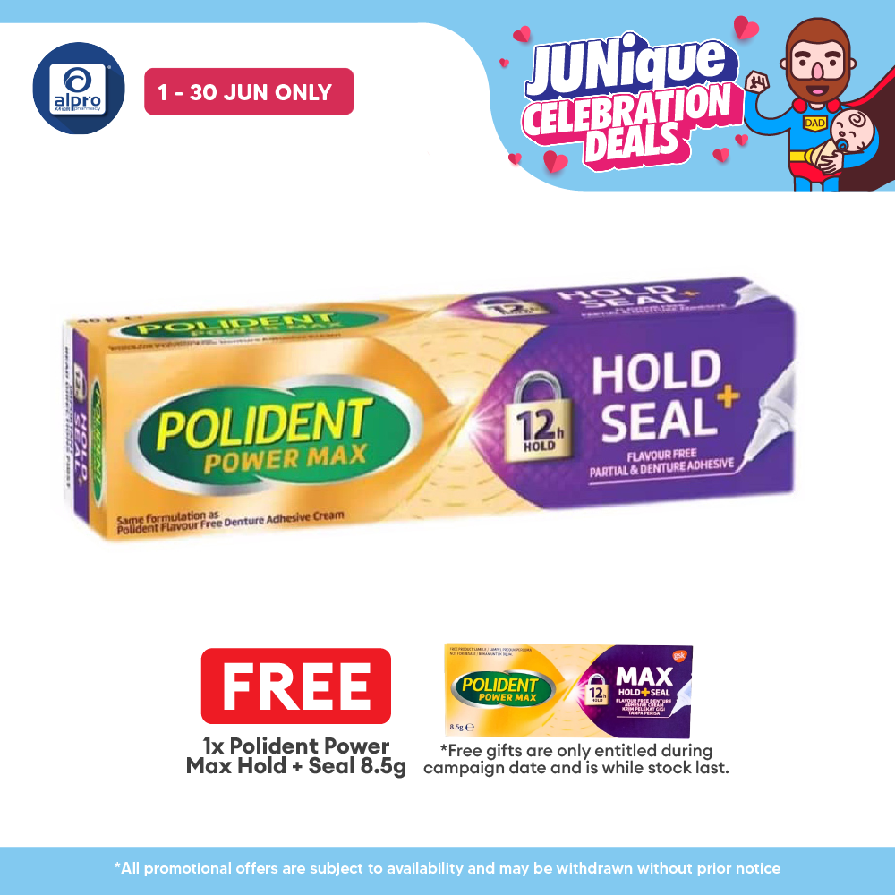Polident Power Max Hold + Seal 70g | Protect and Extra Comfort Polident