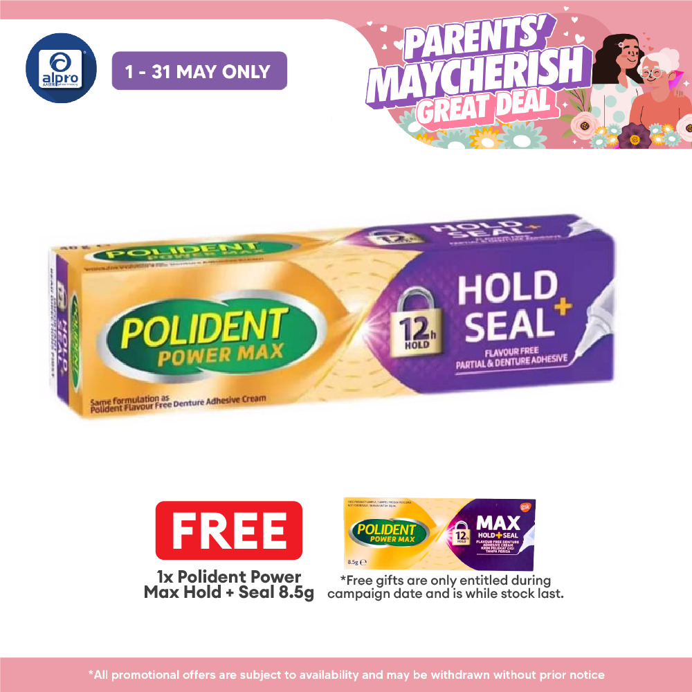 Polident Power Max Hold + Seal 70g | Protect and Extra Comfort Polident