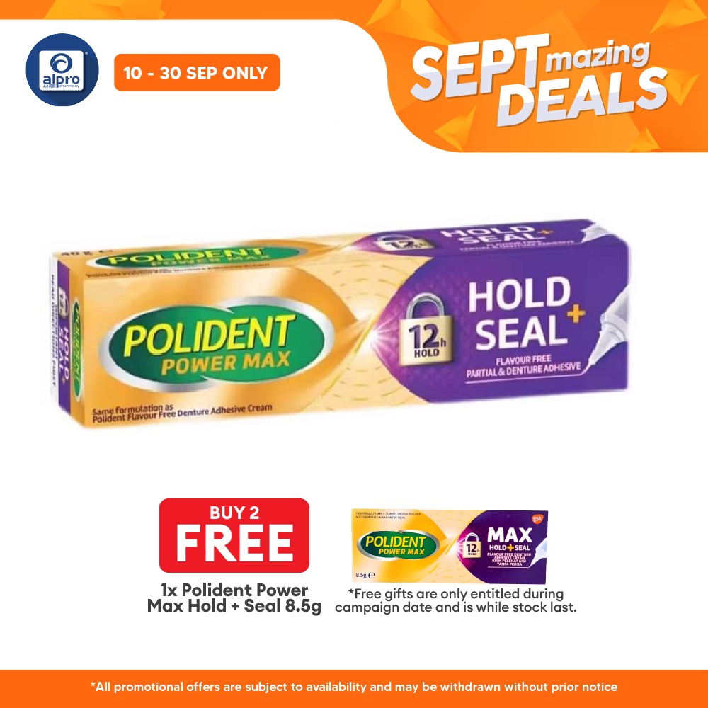 Polident Power Max Hold + Seal 70g | Protect and Extra Comfort Polident