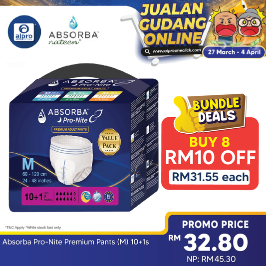 Absorba Pro-Nite Premium Pants (M) 10+1s Absorba