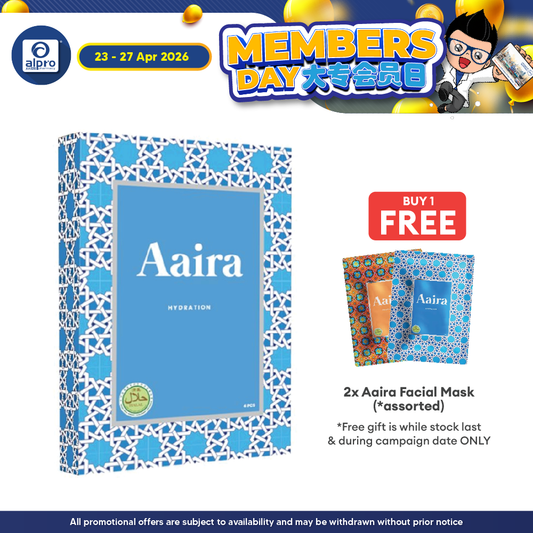 Aaira Hydration Facial Mask 4s | Extra Skin Hydration Alpro Pharmacy