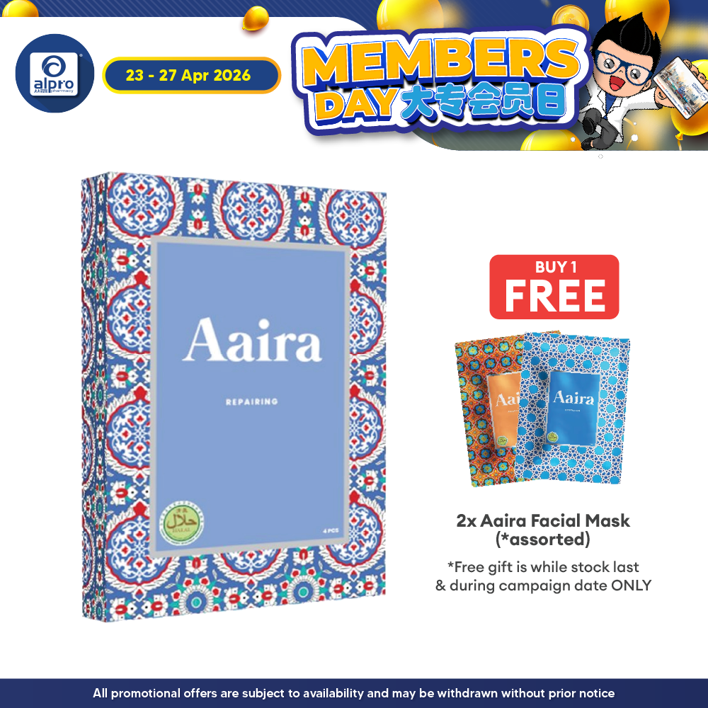 Aaira Repairing Facial Mask 4s | Boosts Skin Complexion Alpro Pharmacy