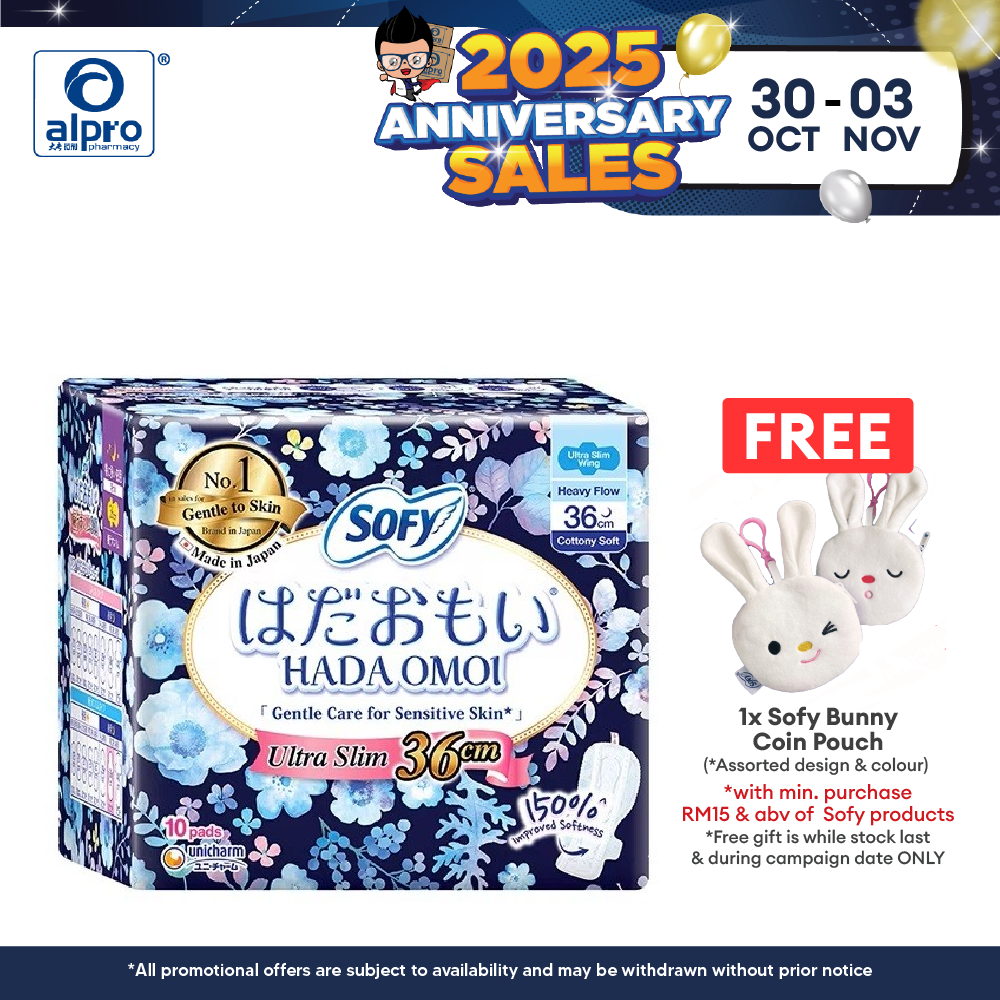 Sofy Hadaomoi Night Ultra Slim Wing 36cm 10s Sofy