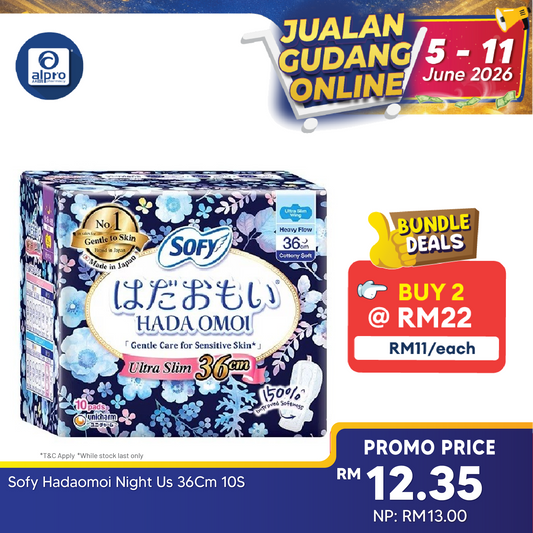 Sofy Hadaomoi Night Ultra Slim Wing 36cm 10s Sofy