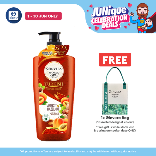 Ginvera World Spa Turkish Shower Scrub Apricot & Hazelnut 750ml | Apricot and Hazelnut Ginvera