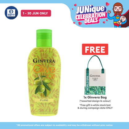 Ginvera Pure Olive Oil (75mL /150mL) | Natural Moisturiser for Skin and Hair Ginvera