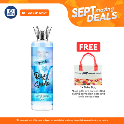 Syahirah Vitalis Eau De Toilette Sparkle Rise & Shine Light Perfume 100mL | Jasmine Citrus Cedarwood Alpro Pharmacy