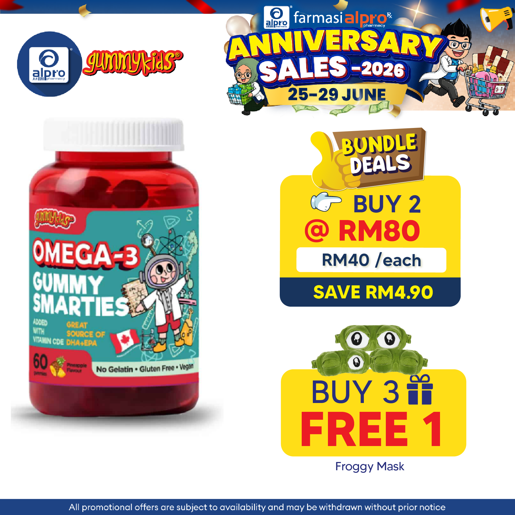 (New) Gummykids Omega-3 Gummy Smarties 60S Gummykids