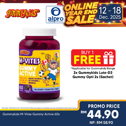 Gummykids M-Vites Gummy Active 60s Alpro Pharmacy