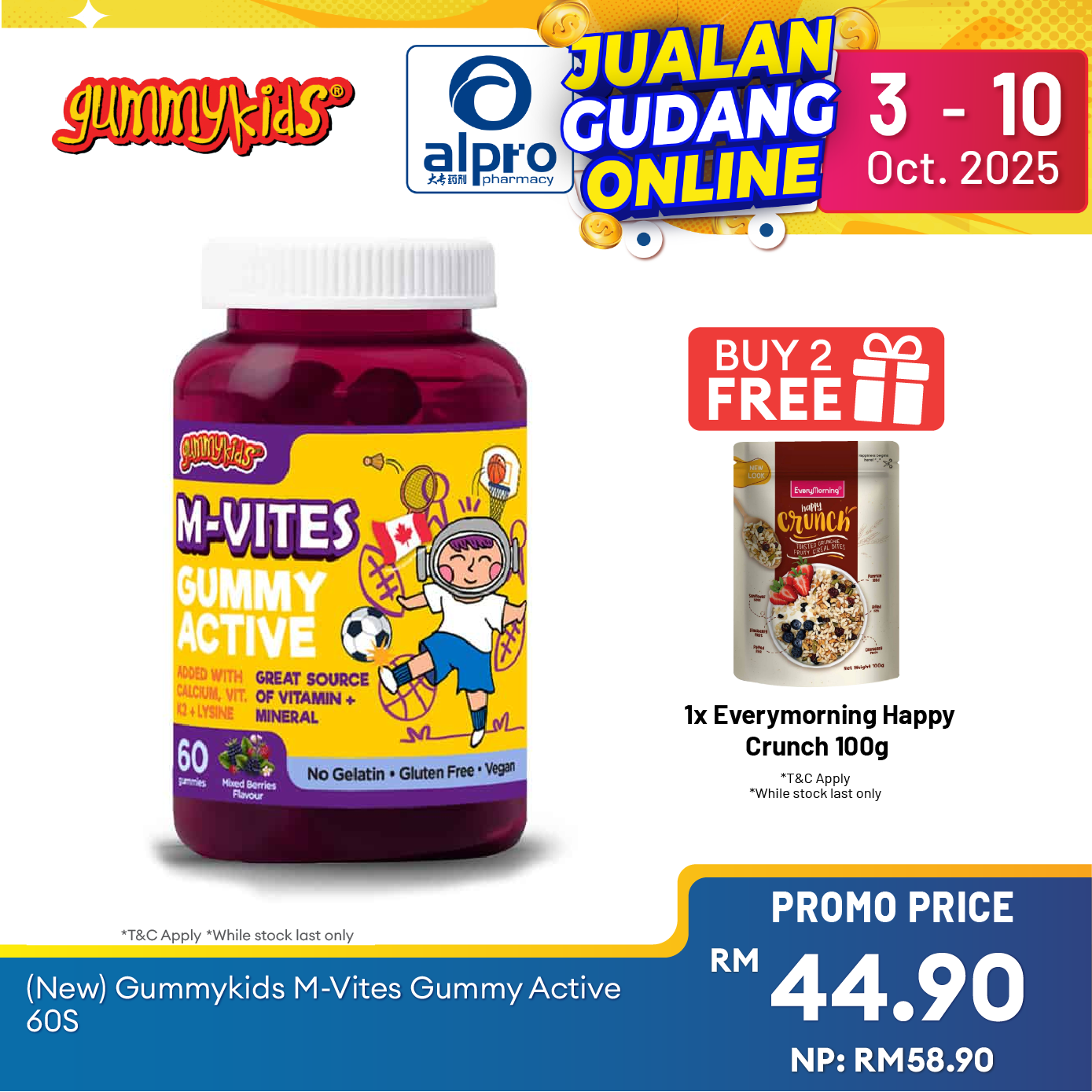 Gummykids M-Vites Gummy Active 60s Alpro Pharmacy