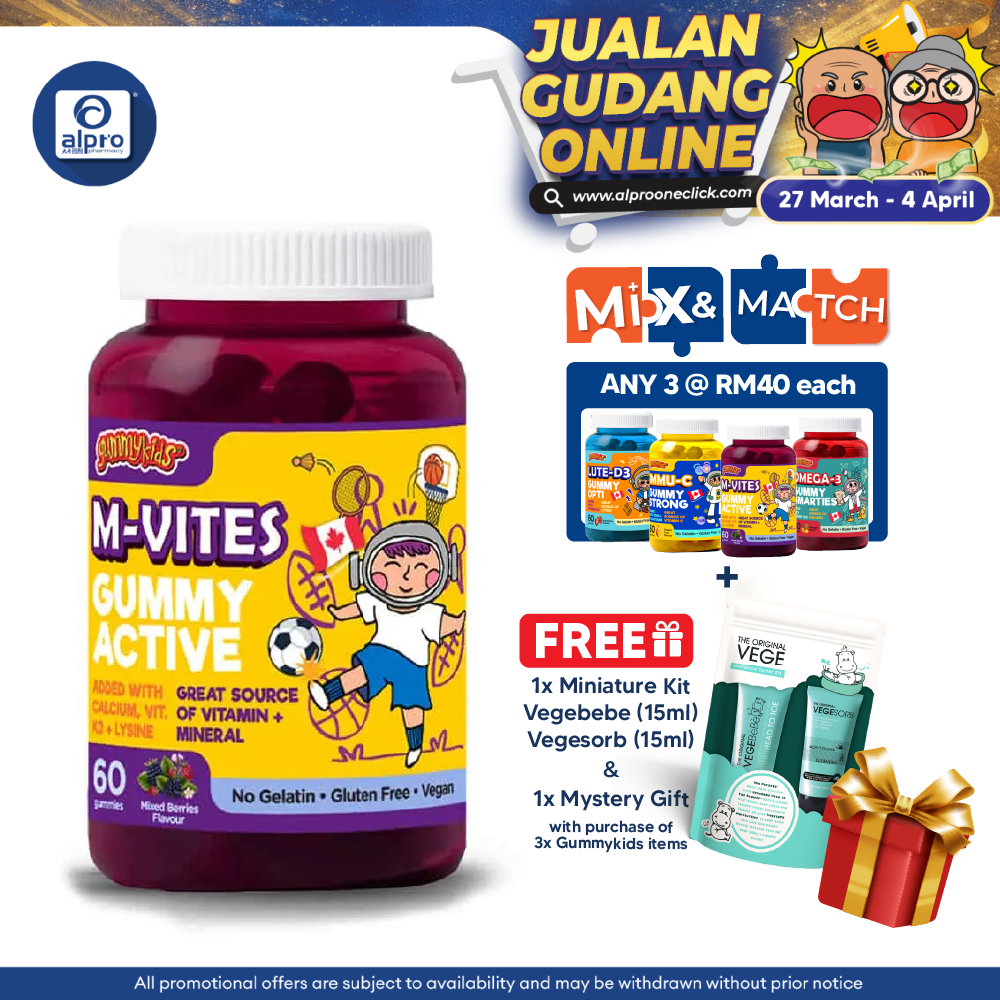 Gummykids M-Vites Gummy Active 60s Alpro Pharmacy