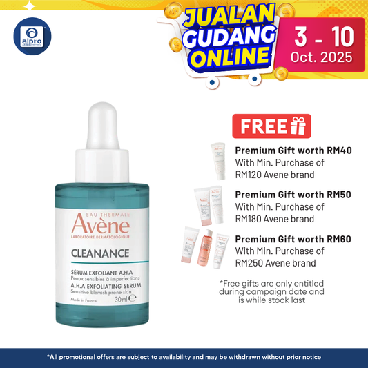 Avène Cleanance A.H.A Exfoliating Serum 30mL | Refine And Smooth Skin Texture Alpro Pharmacy