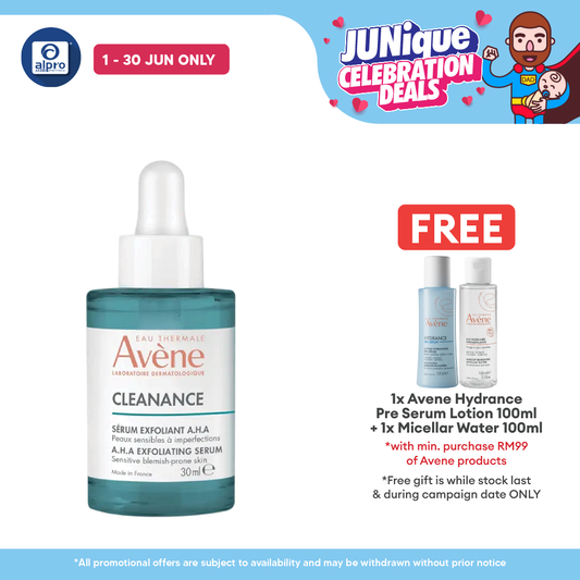 Avène Cleanance A.H.A Exfoliating Serum 30mL | Refine And Smooth Skin Texture Avene