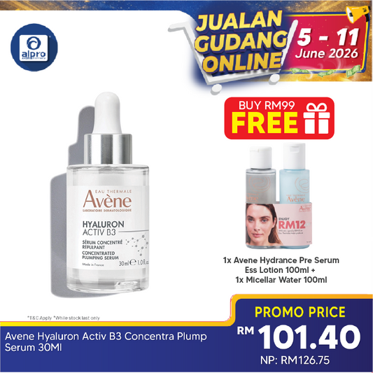 Avène Hyaluron Activ B3 Concentra Plump Serum 30mL | Immediate Tightening Effect Avene