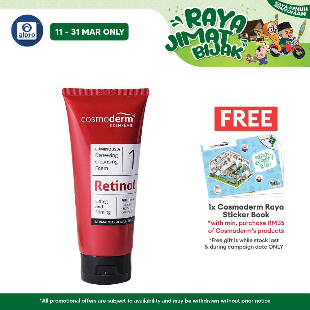 Cosmoderm Luminous A Renewing Cleansing Foam 100mL | Repair Hyperpigmentation Cosmoderm