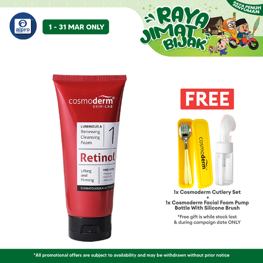 Cosmoderm Luminous A Renewing Cleansing Foam 100mL | Repair Hyperpigmentation Cosmoderm