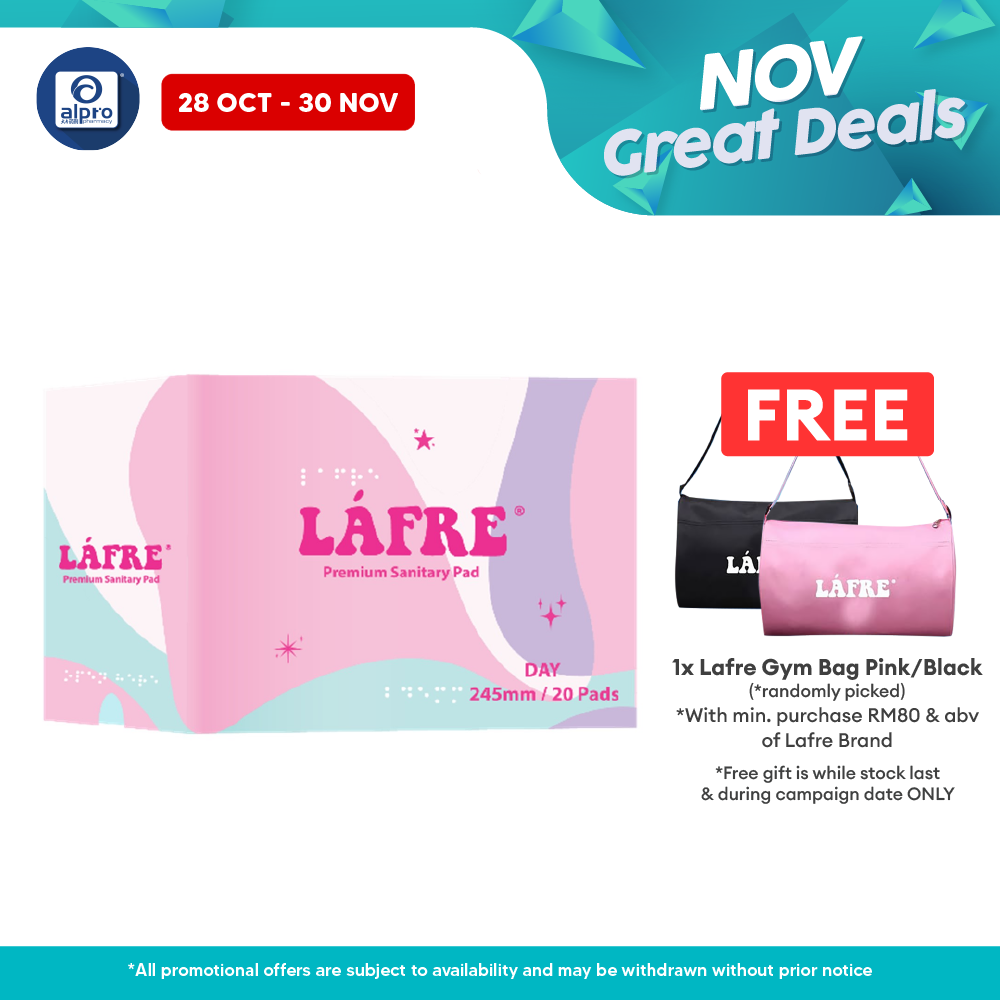 Lafre Sanitary Pads Day Use 245mm 20s | Lady Anion Far-IR Layer for Strong and Healthy Skin Lafre