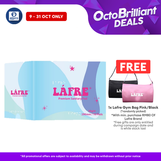 Lafre Sanitary Pads Night Use 290mm 16s | Lady Anion Far-IR Layer for Strong and Healthy Skin Lafre